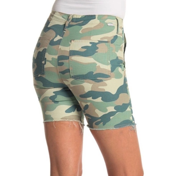 Mother The shaker camouflage chop fray linen shorts - Picture 2 of 4